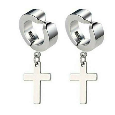 Non Piercing Cross Earring 